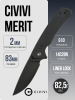 Нож CIVIVI Merit, Black Stonewashed 14C28N, G10 Black Handle, C24012-1 Нож CIVIVI Merit, Black Stonewashed 14C28N, G10 Black Handle, C24012-1